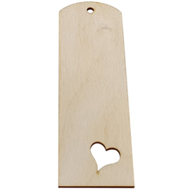 HOUTEN BOEKENLEGGER HART 15X5 CM