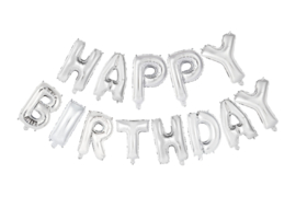 LETTERS 'HAPPY BIRTHDAY' ZILVER (AIR)