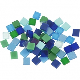Mini mozaiek  Blauw/Groen (5x5 mm)
