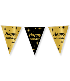 Vlaggenlijn Classy foil - Happy Birthday