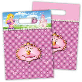 Uitdeelzakjes Prinses- 6 stuks