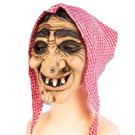 Masker heks met rode doek