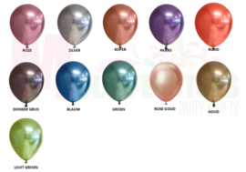 BALLONNEN CHROME DIV. KLEUREN (10 stuks)