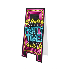 Warning Sign Neon - party time