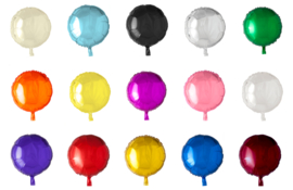 Folie ballon rond (diverse kleuren)
