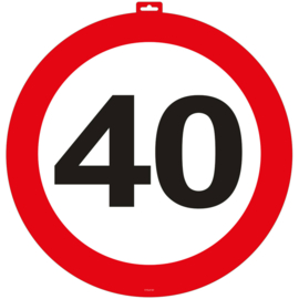 Deurbord 40 Jaar Verkeersbord