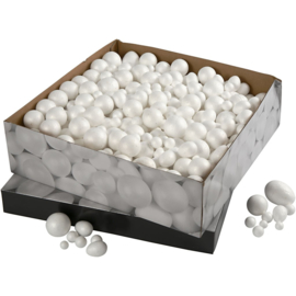 Ballen & Eieren, afm 1,5-6,1 cm, wit, 550div (GrV)