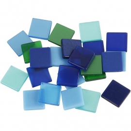 Mini mozaiek Blauw/groen (10x10 mm)