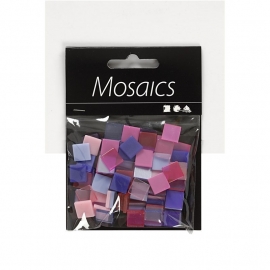 Mini mozaiek Paars/Roze (10x10 mm)