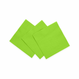 SERVETTEN 3-LAAGS 24X24CM FSC – Lime groen