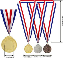 Medailles set van 3