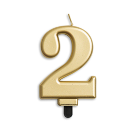 CIJFERKAARS METALLIC GOUD (0 T/M 9)
