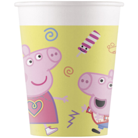 BEKERS 200 ML PAPIEREN  8 stuks PEPPA PIG