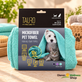 - TAURO - Microfiber Handdoek - Paars & Mint - 2 maten -
