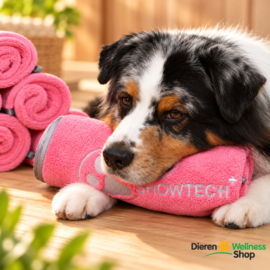 - SHOW TECH+ - Coral Fleece Handdoek - Roze & Groen -