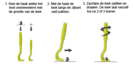 - Tekenhaak Groot/Klein 2 stuks -