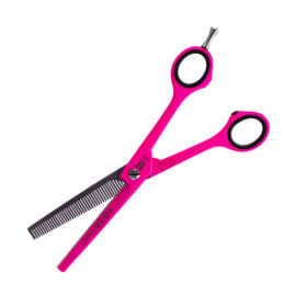- Roseline Shock Pink Enkelzijdige Effileerschaar 6.5 ' / 16.50 cm. -