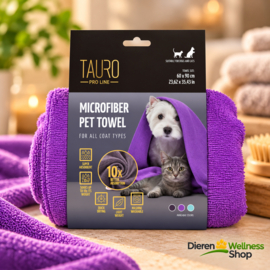 - TAURO - Microfiber Handdoek - Paars & Mint - 2 maten -
