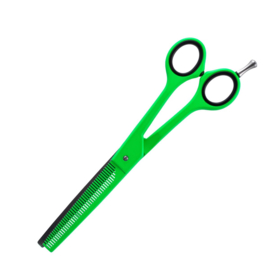 - Roseline Shock Green Enkelzijdige Effileerschaar 6.5 ' / 16.50 cm. -