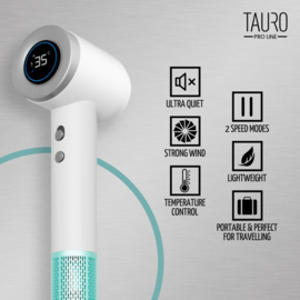 - TAURO Pro Line - Handdroger  met ION Technology - Wit -