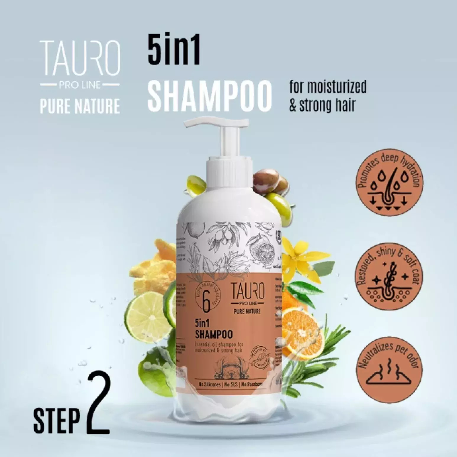 - TAURO Pro Line - Pure Nature - 5 in 1 Shampoo -