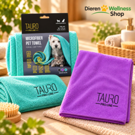- TAURO - Microfiber Handdoek - Paars & Mint - 2 maten -