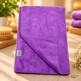 - TAURO - Microfiber Handdoek - Paars & Mint - 2 maten -