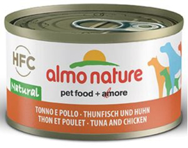 Almo Nature Dog HFC Natural Tonijn met Kip 	24 x 95 gr