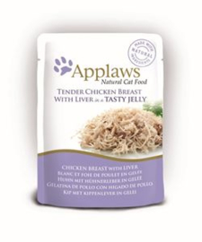 Applaws Cat Pouch Chicken/Liver in jelly 16 x 70 gr