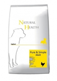 Natural Health Dog Chicken&Rice Adult 12,5 kg Nu inclusief dental chip