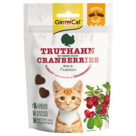GimCat Crunchy Snack 50 g Kalkoen/ Cranberry