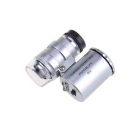 Mini 60X Microscope met  2-LED en 1 Currency Detecting UV Light