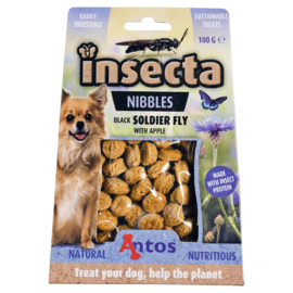 Insecta Nibbles Zwarte Soldatenvlieg & Appel 100 gr