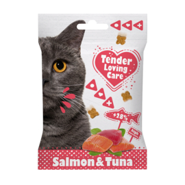 Tlc soft kattensnack zalm & tonijn 50 gram