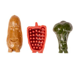 Garden bites Veggie friends gemengde kleuren L 11cm  3stuks