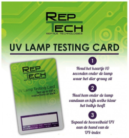 UV lamp testing card