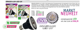 DRAGO-LUX LED UVB EN UVA DESSERTLAMP 4 watt