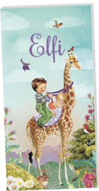 Geboortekaartje Elfi | 2e kind giraffe meisje