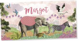 Geboortekaartje Margot | dierenparade meisje