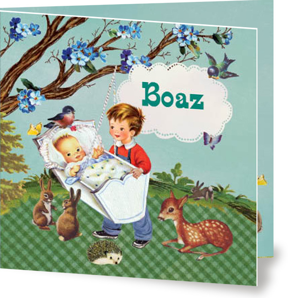 Geboortekaartje Boaz | broertjes wiegje