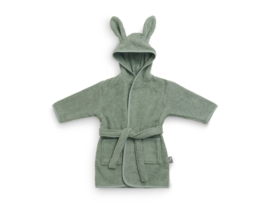 Jollein Badjas met naam - Ash Green | Baby Badjas Badstof  | 3-4 jaar