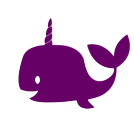 Sticker narwal | unicorn walvis