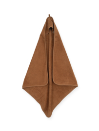 Jollein Badcape Badstof - 75 x 75cm - Caramel | Baby Badcape met naam bedrukt