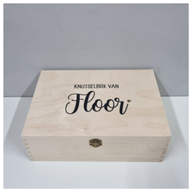 Houten Knutseldoos | Houten Knutselkist | Houten box met naam