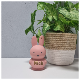 Nijntje Spaarpot met naam Warm, pink Klein | Atelier Pierre Money Box