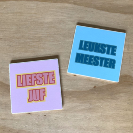 Onderzetter Liefste JUF | juffencadeau