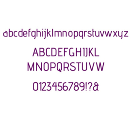 Naamsticker | Tekst sticker | Lettertype 16