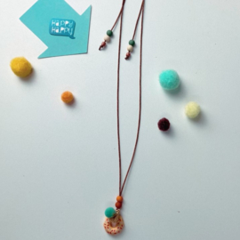 Touwketting kids met Leuke bedel |  Donut roesbruin | FeelGood