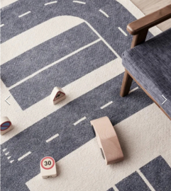 Speelset - Mat autoweg incl. auto en verkeersborden | Play rug AIDEN | Kidsconcept