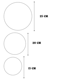 Muurcirkel | Wandcirkel | Fotocirkel | Geboortecirkel  set van 3 - klein